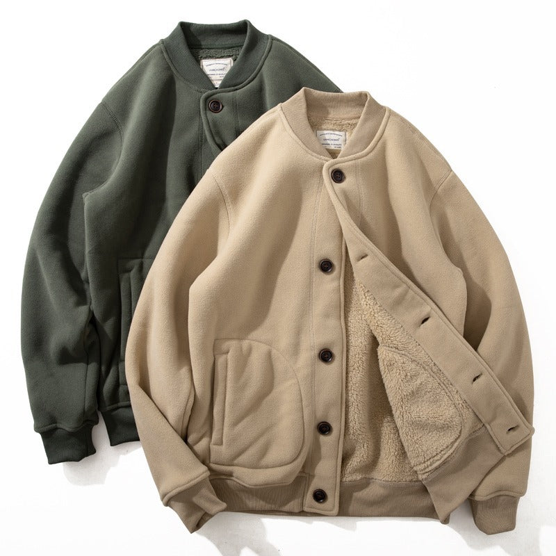 Minimalist Casual Jacket Thickened Wool