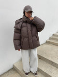 Casual Loose Slim-fit Hooded Mid-length Puffer