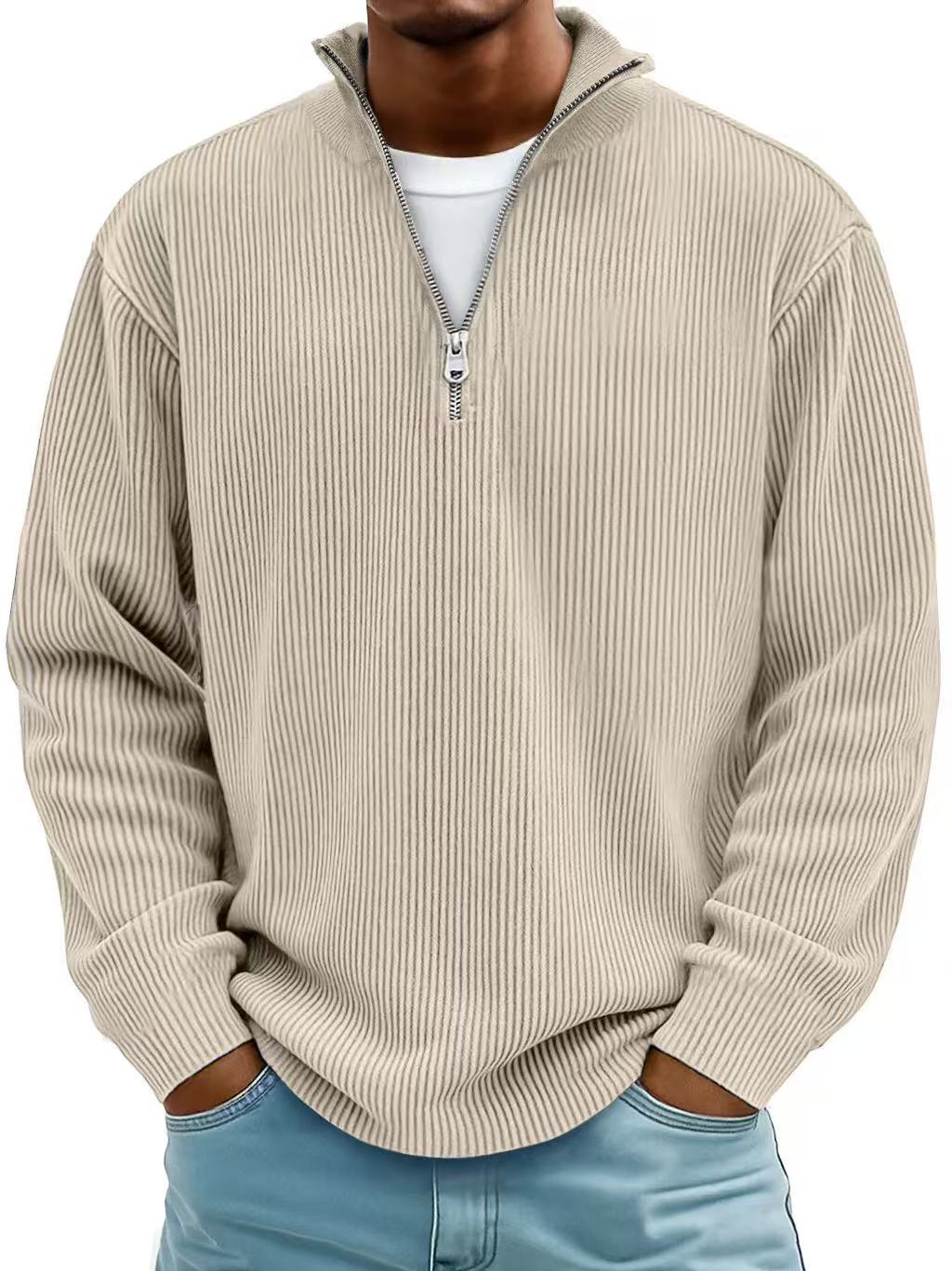 Ethan - Long sleeve half zip sweater