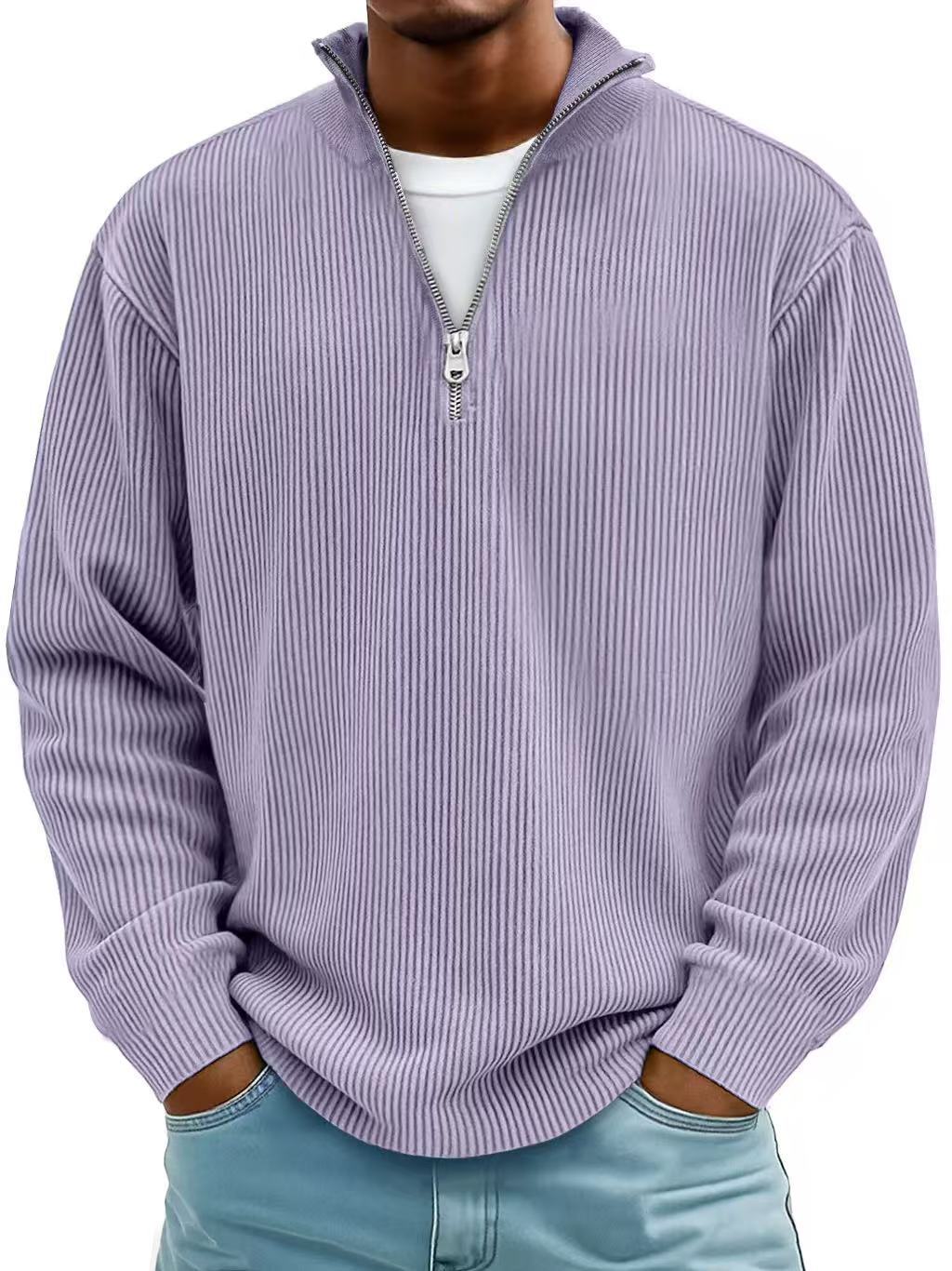 Ethan - Long sleeve half zip sweater