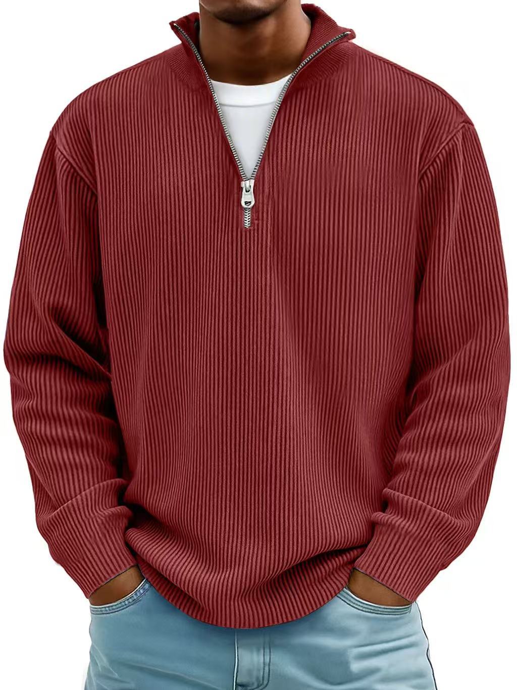 Ethan - Long sleeve half zip sweater