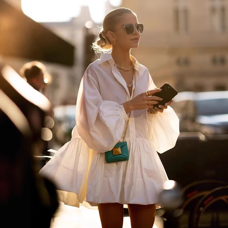 Fashionable Chic Age-reducing Doll-collar Asymmetrical Dress