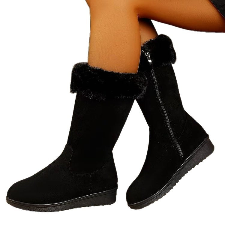 Emma - Elegant mid-calf boot with side zipper
