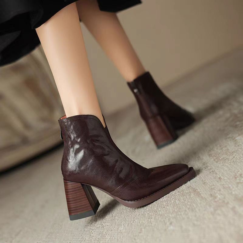 Adele™ | Square Toe Ankle Boots