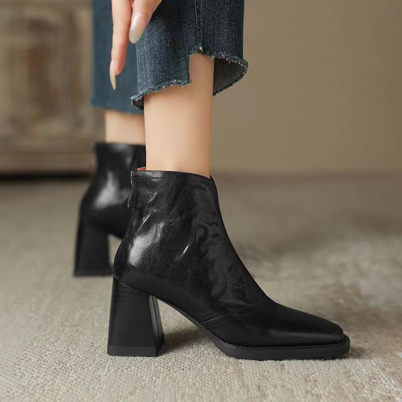 Adele™ | Square Toe Ankle Boots