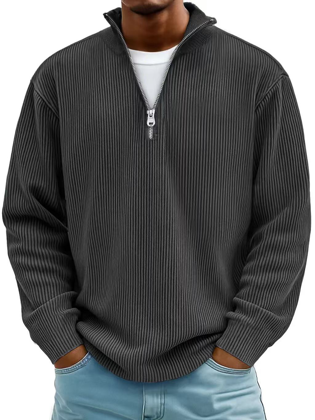 Ethan - Long sleeve half zip sweater