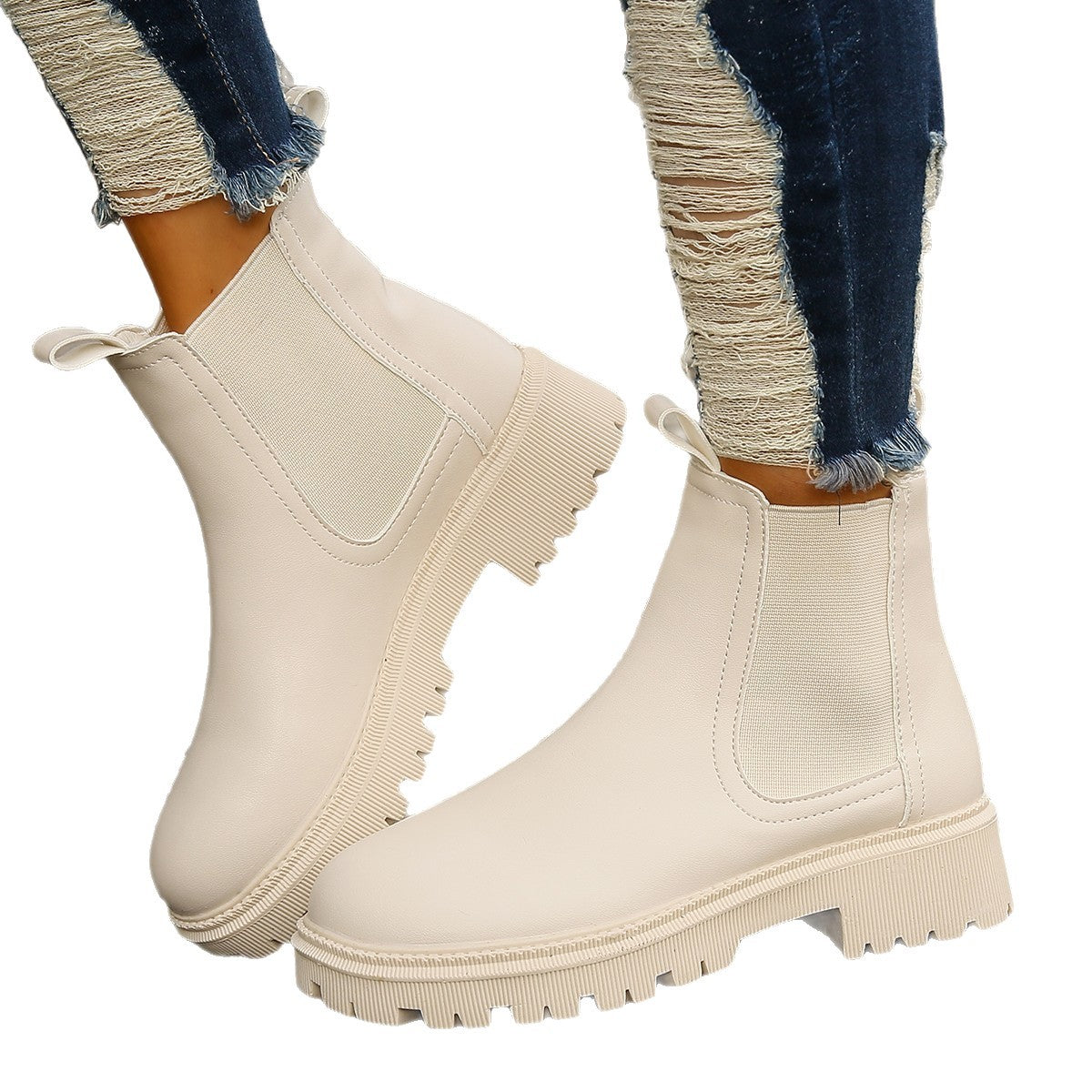 Chunky Heel Martin Bootsankle Boots
