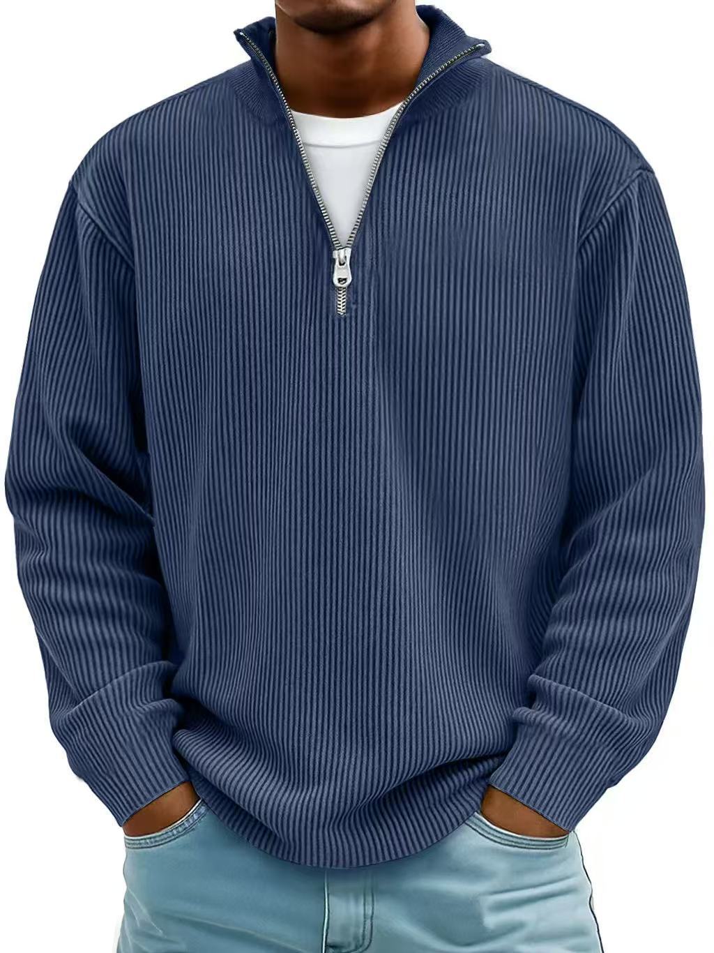 Ethan - Long sleeve half zip sweater