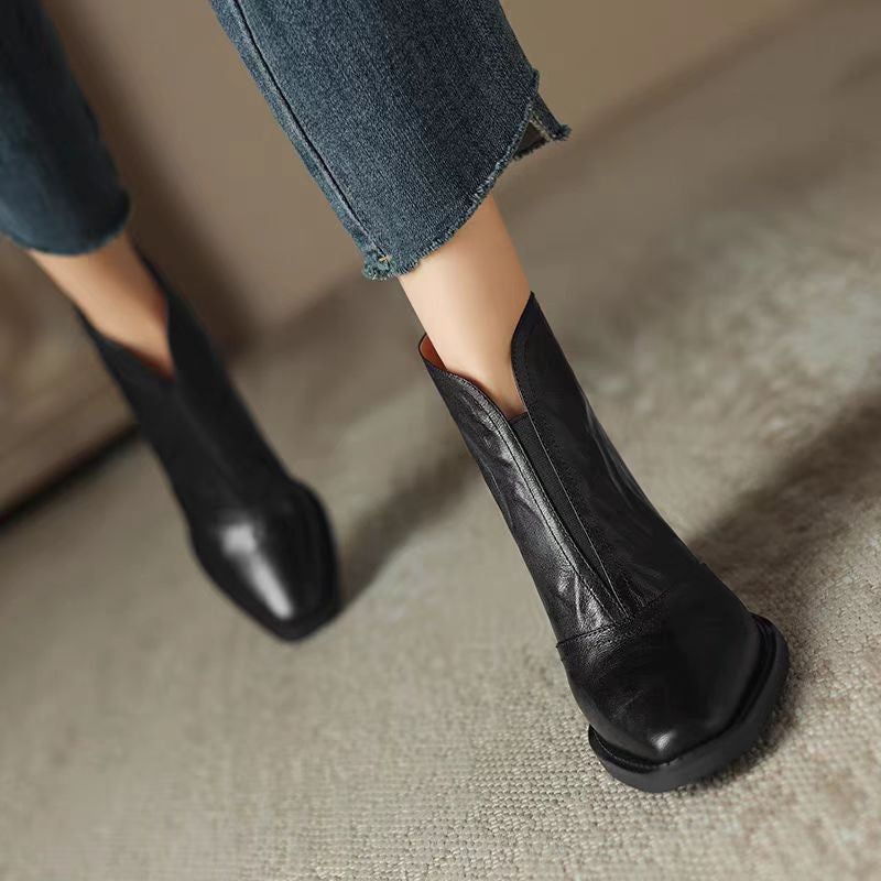 Adele™ | Square Toe Ankle Boots