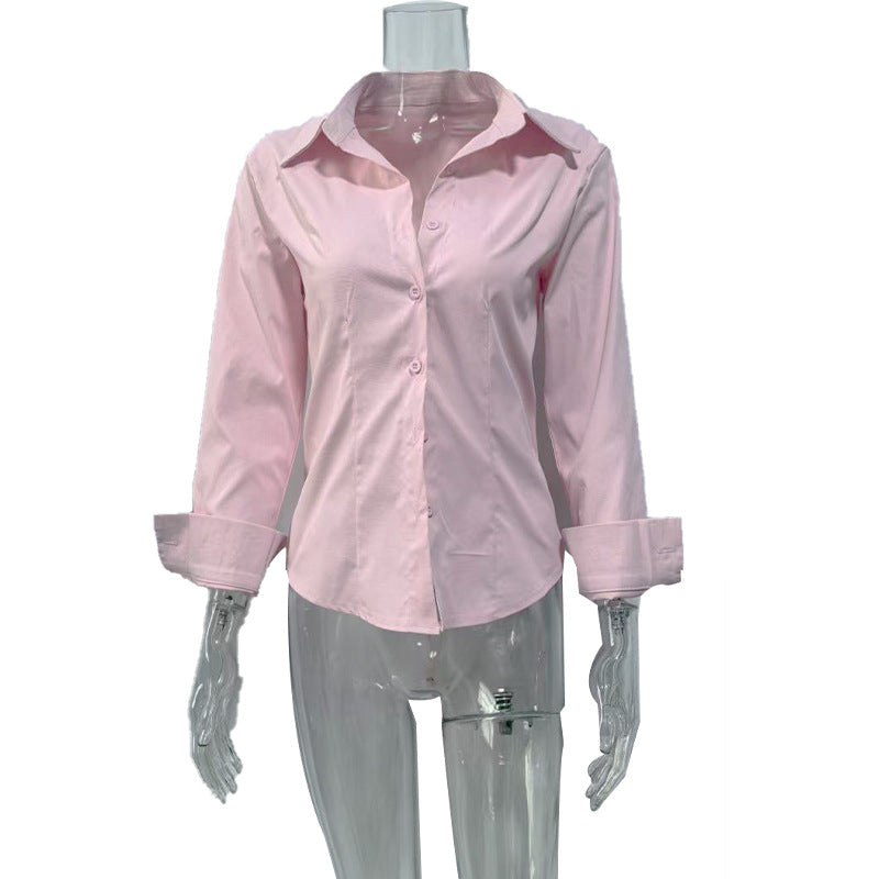 New Slim-fit Waist-cinching Asymmetrical Blouse