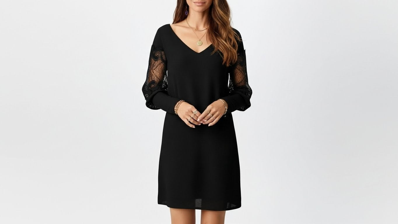 Sophie - Lace Sleeve Dress