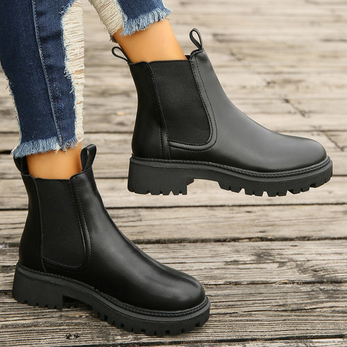 Chunky Heel Martin Bootsankle Boots
