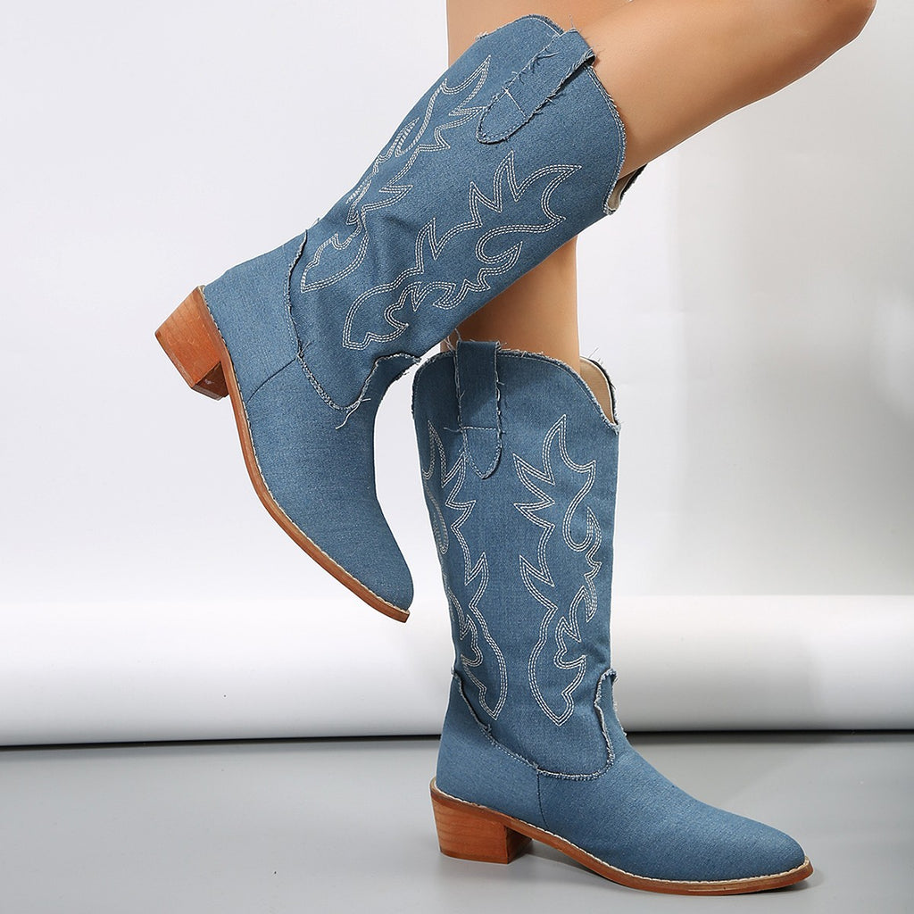 Mid-Calf Western Boots