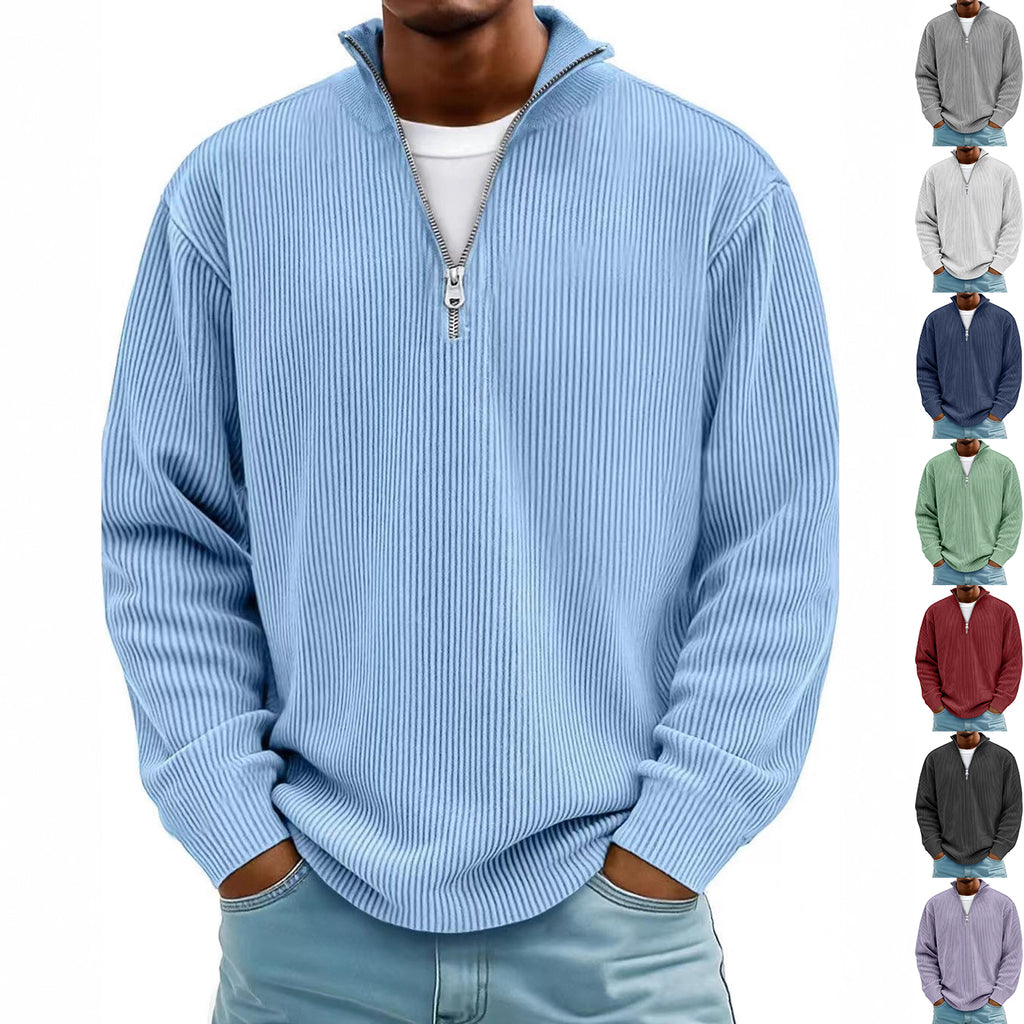Ethan - Long sleeve half zip sweater