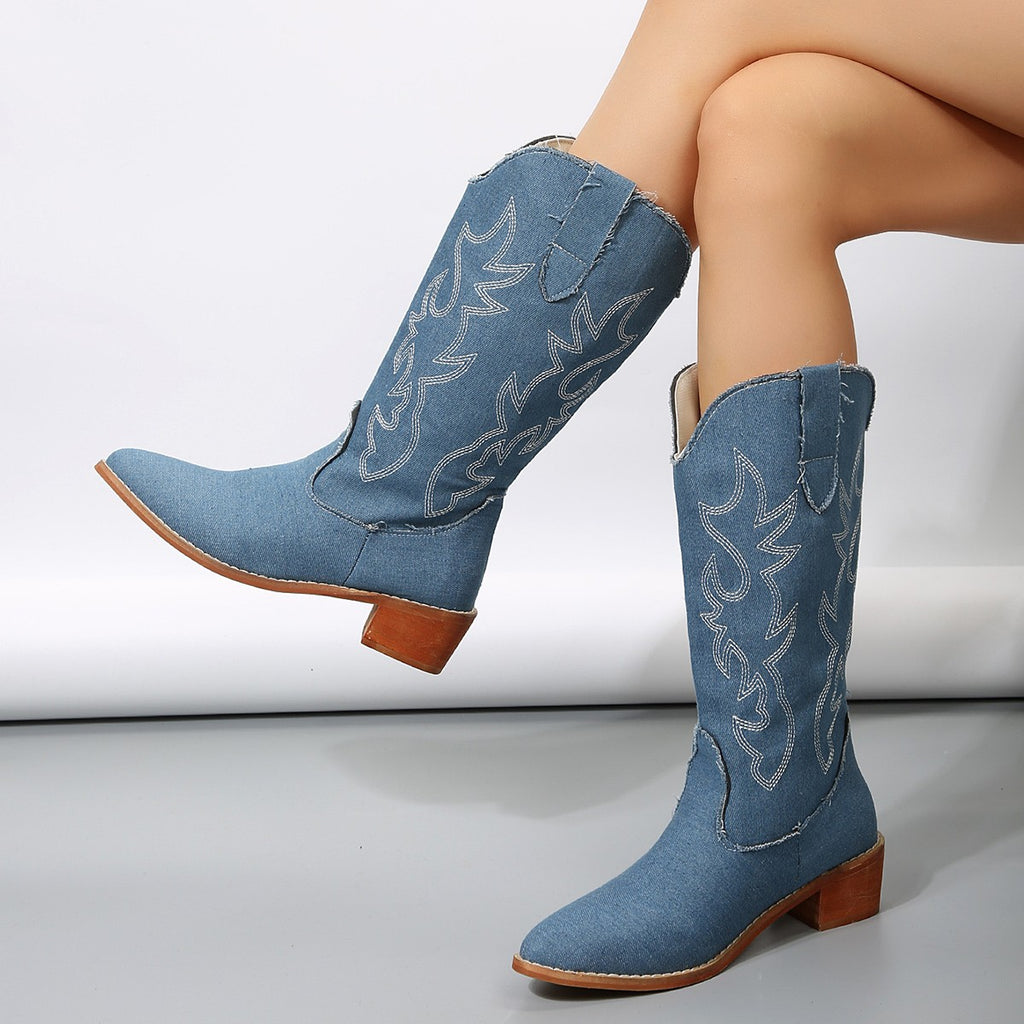 Mid-Calf Western Boots