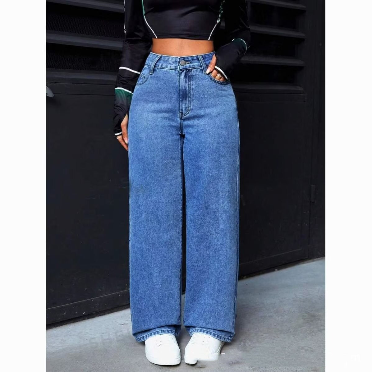 Sweet And Spicy Style High Waist Straight Jeans