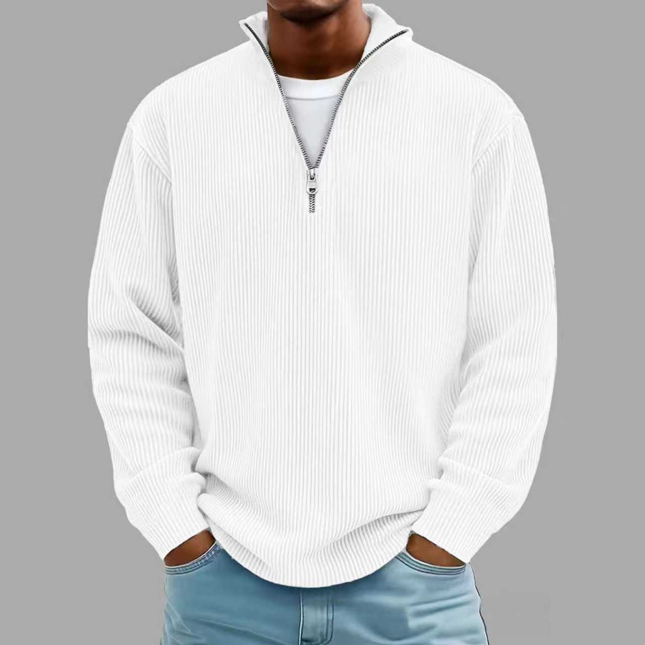 Ethan - Long sleeve half zip sweater