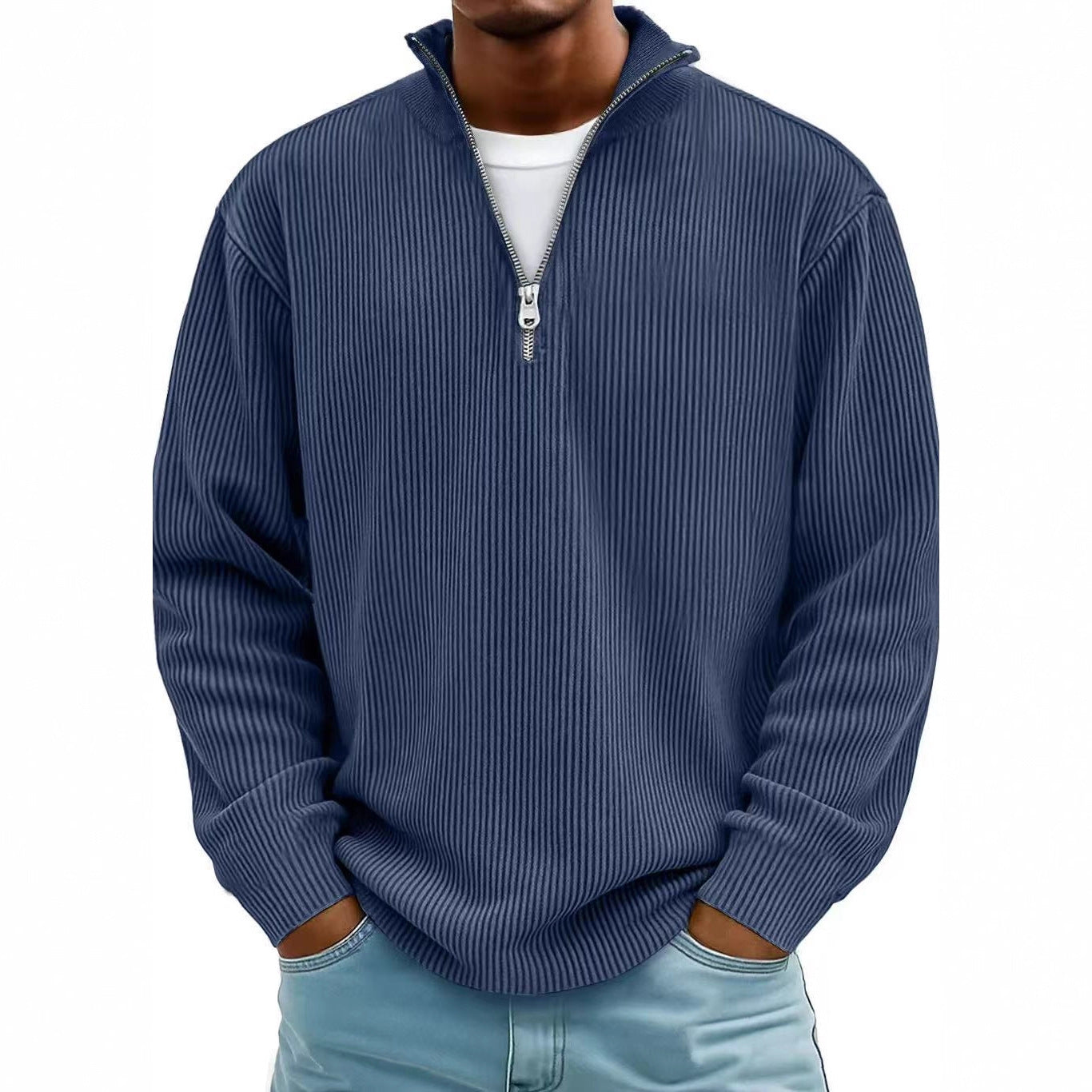 Ethan - Long sleeve half zip sweater