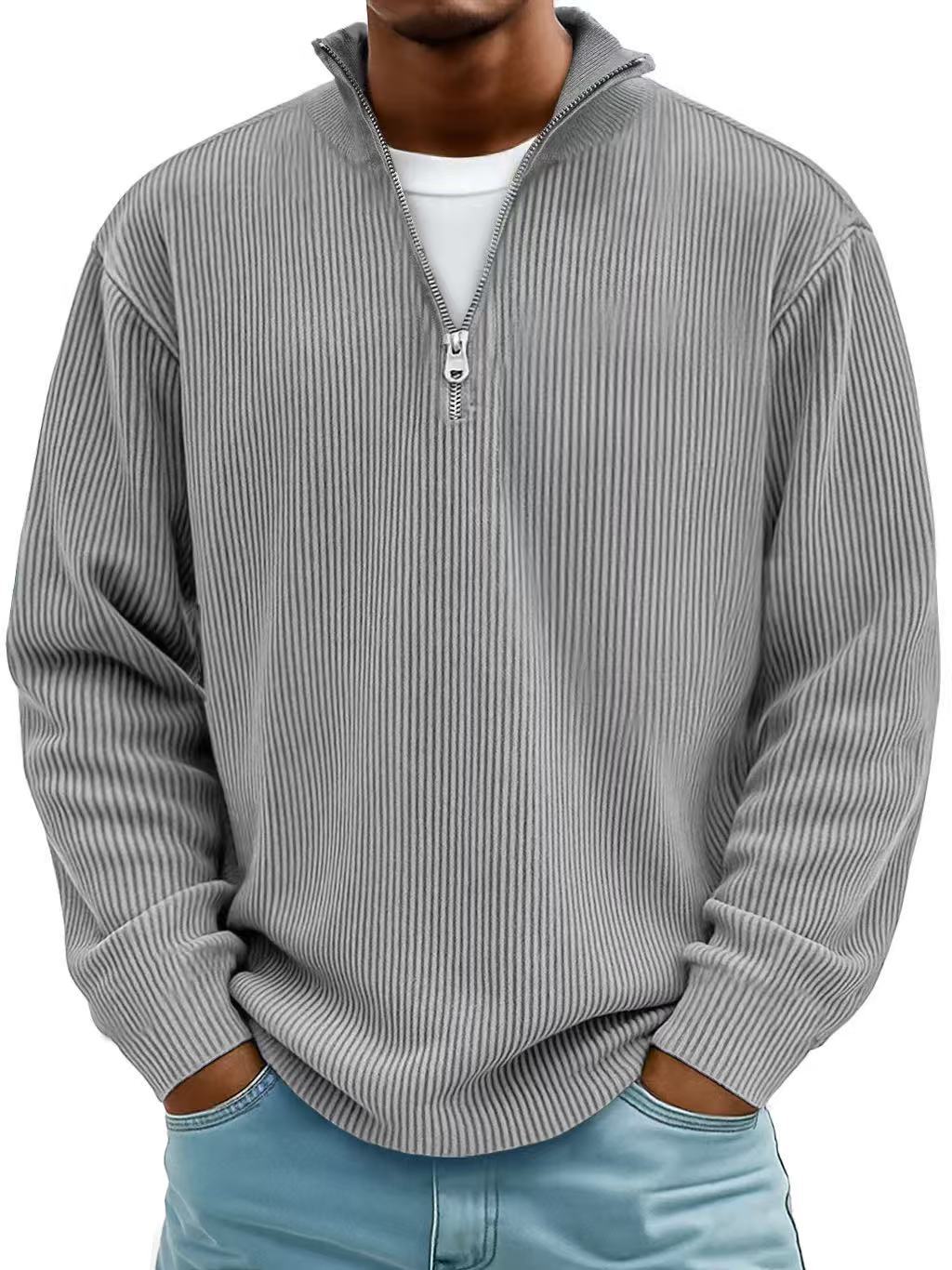 Ethan - Long sleeve half zip sweater